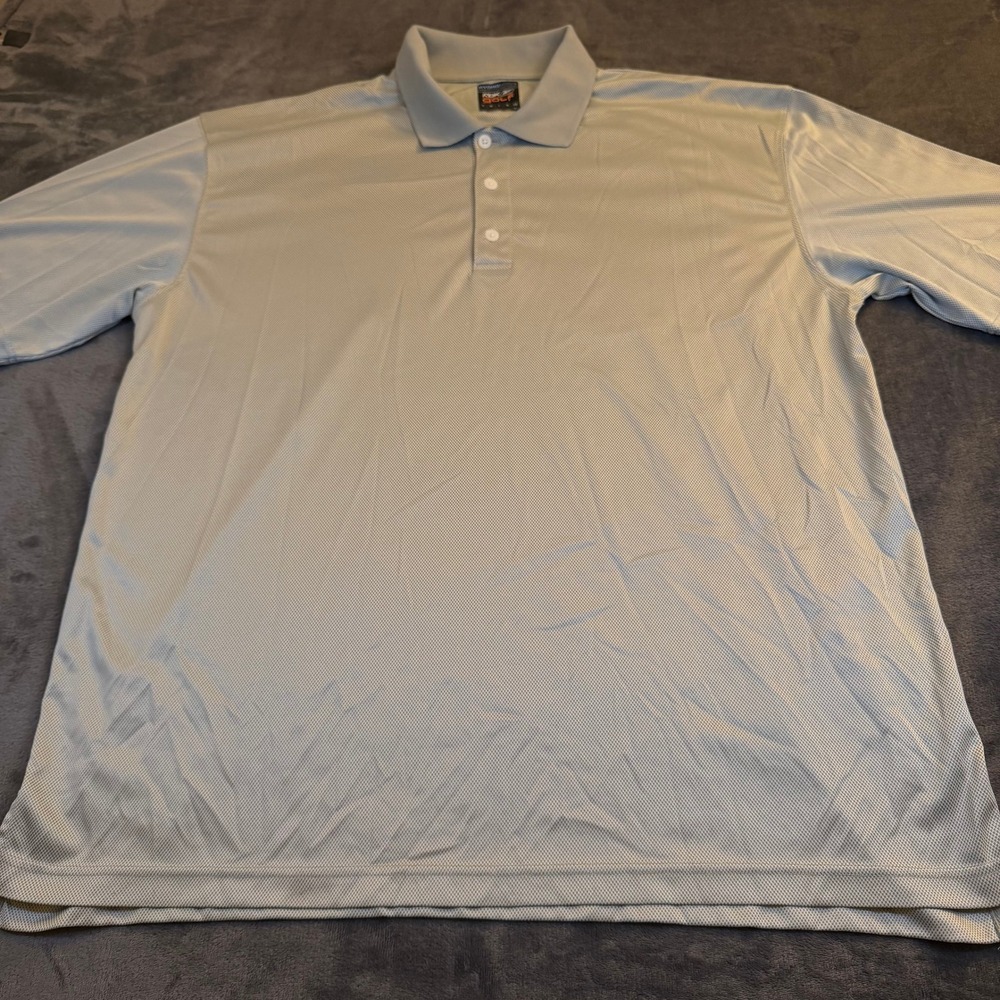 Reebok Golf Polo Shirt Short Sleeve Hydromove‎ Performance Green/Gray Mens XXL